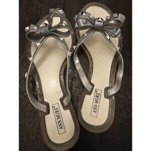 Ann More Riveted Bow Gel Sandals Women's Size 40 / U.S 8.5 Boho Beach Summer